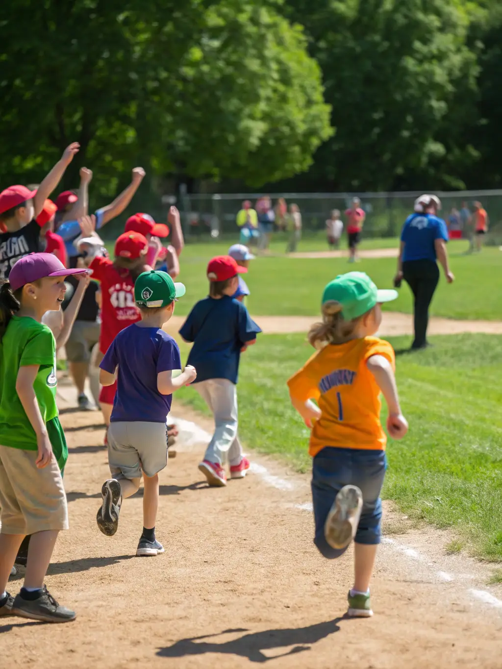An inclusive image of people of all ages and abilities participating in a community sports day, highlighting the association's dedication to inclusivity.